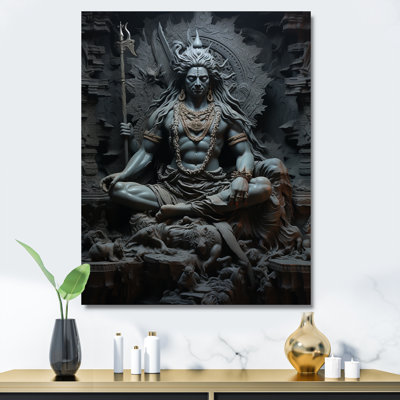 Hindouisme Shivas Somber ardoise encadrée sur toile