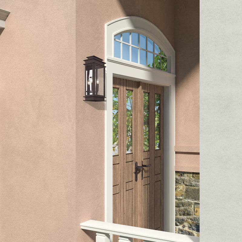 Lanterne murale d'extérieur à 2 ampoules North Point, H 19 po x l 9,5 po x P 5,75 po, Bronze