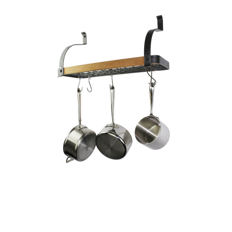 Handcrafted Decor Bookshelf Wall Mount Pot Rack