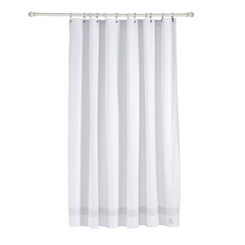 Cotton Shower Curtain, Silver
