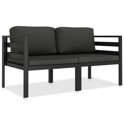 27.6" Wide Square Patio Sofa with Cushions