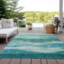 Tapis bleu sarcelle lavable à la machine intérieur / extérieur Lizabeta-1289004640