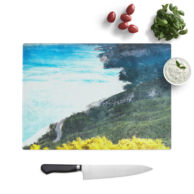 Antalya in Turkey Painting Chopping Board, 0.4cm H x 29cm W x 39cm L