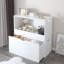Boîte de rangement ouverte pour jouets, bac de rangement en bois blanc pour jouets en peluche, livres, chambre de bébé ou salle de jeux