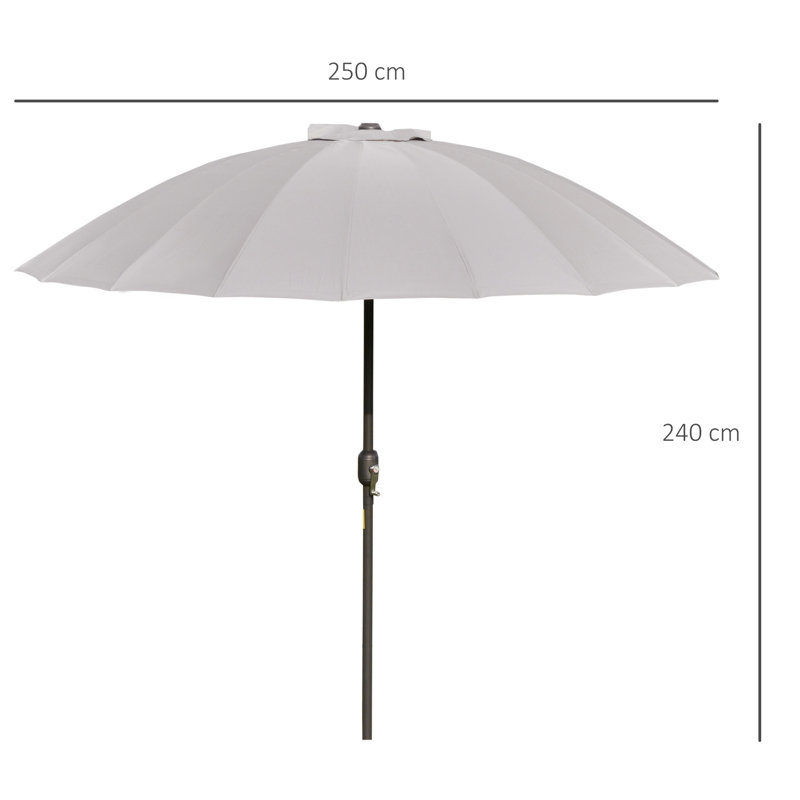 279cm Tilt Beach Parasol