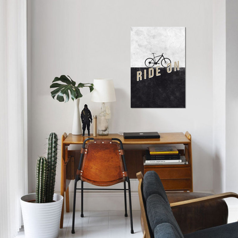 « override on », impression sur toile, H 12 po x l 8 po x P 0,75 po, Toile tendue, Pas de tapis
