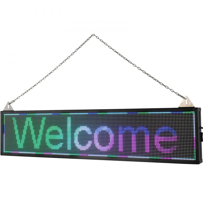 Enseigne DEL à défilement, contrôle WiFi et USB 40 po x 9 po, affichage P6 couleur programmable, babillard intérieur haute résolution, enseigne électronique haute luminosité, solution parfaite pour la publicité