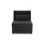 Fauteuil-lit noir sans accoudoirs, canapé-lit convertible avec coussin ultra-moderne et lit escamotable