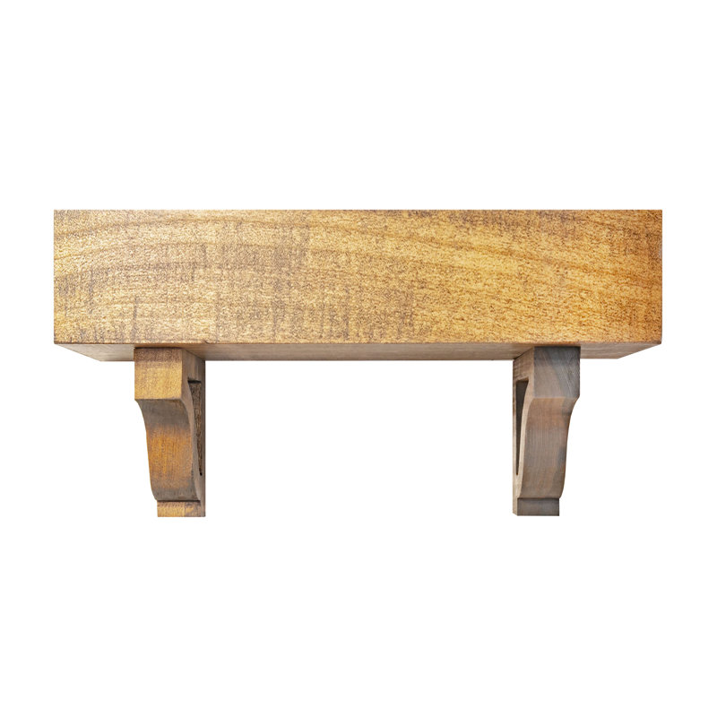 Tablettes flottantes en peuplier avec corbeaux, H 10 po x l 40 po x P 4 po