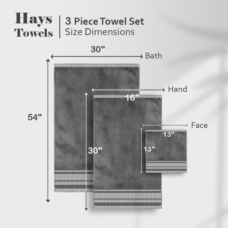 Ensemble de serviettes de salle de bain Bonnetsville Hays, Doré