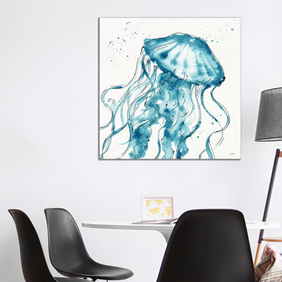 Deep Sea X Teal 1 Piece Wrapped Canvas Painting