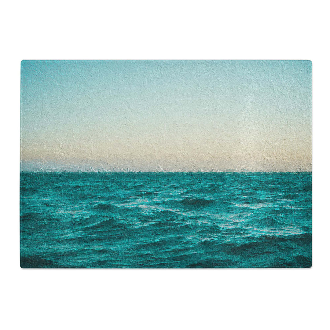 Tempered Glass Ocean Chopping Board