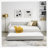 Daybed with Trundle Upholstered Tufted Sofa Bed, with Button and Copper Nail on Arms-764961695-764961682