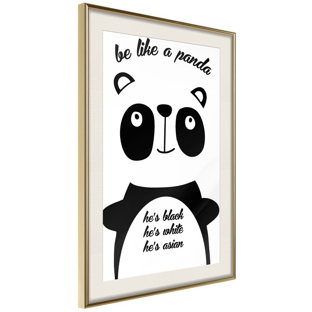 Gerahmtes Poster Tolerant Panda