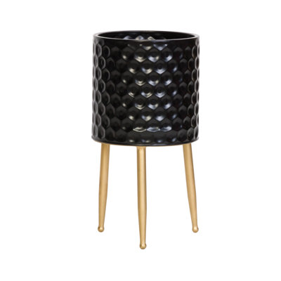 Jailenne Metal Planter with 3-Leg Metal Base