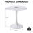 23.6" Round Dining Table for 2-4 Modern Circle Tulip Table with Metal Tulip Pedestal Base for Kitchen Dining Living Room Apartment Small Space Cafe, White-1016830492-1016830480