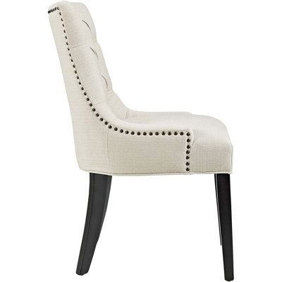 Tissu capitonné capitonné moderne avec garniture cloutée, chaise d'appoint