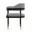 Fauteuil en chenille de métal gris Lia-1005190716