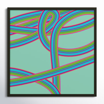 Polo "Turquoise Twist" Print by Jacques Pilon