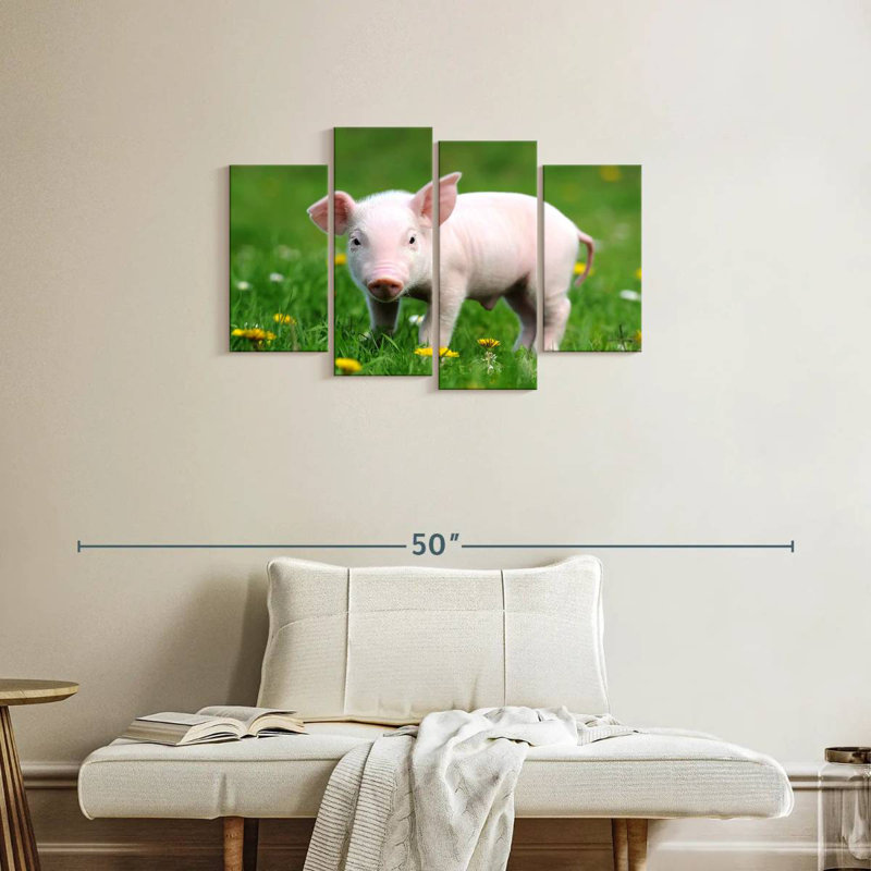 Brampt Spring Grass Pig, 22" H x 36" W
