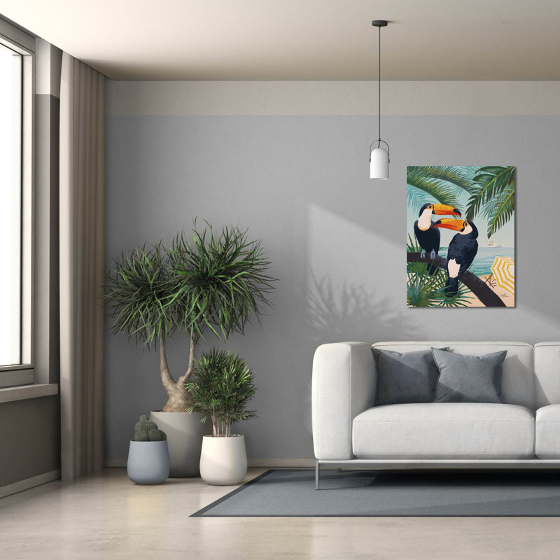 «Welcome To Paradise» par Janelle Penner, H 34 po x l 26 po x P 1,5 po