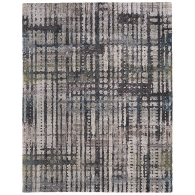 Templas Modern Abstract, Gray/Black/Ivory