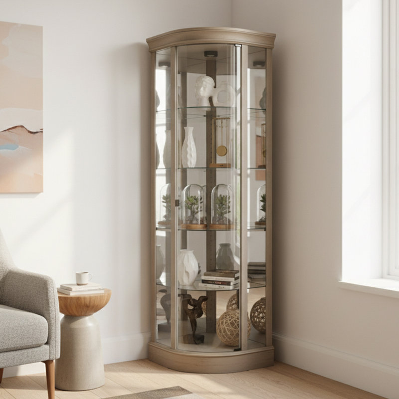 Marlowe V Lighted Curio Cabinet