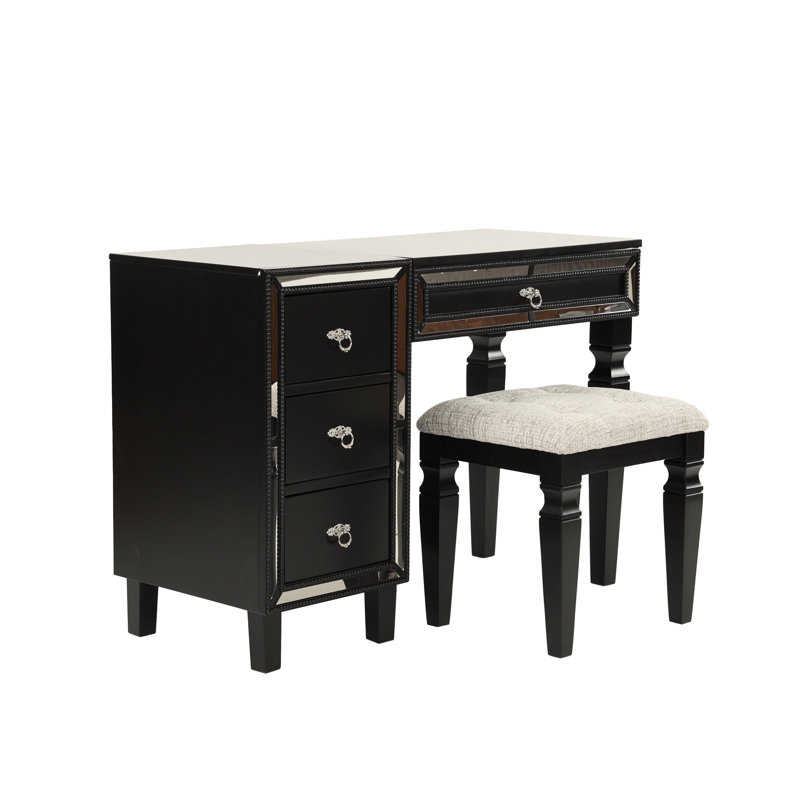 Traditional Formal Vanity Set, Black