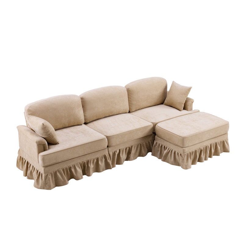 Canapé modulaire en L 103 po Comfy, Kaki