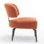 Chaise de loisir moderne à dossier minimaliste en velours-1958696857