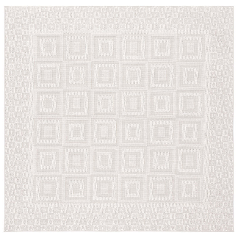 Tapis beige / ivoire Asabi 106, Carré 6 pi 7 po