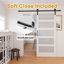 36" × 84" Wood Glass Sliding Barn Door with Finished Surface, Ready to Use All Installation Hardware Kit & Soft Close Included, Can Be Repainted-116643943-116533258-86229087