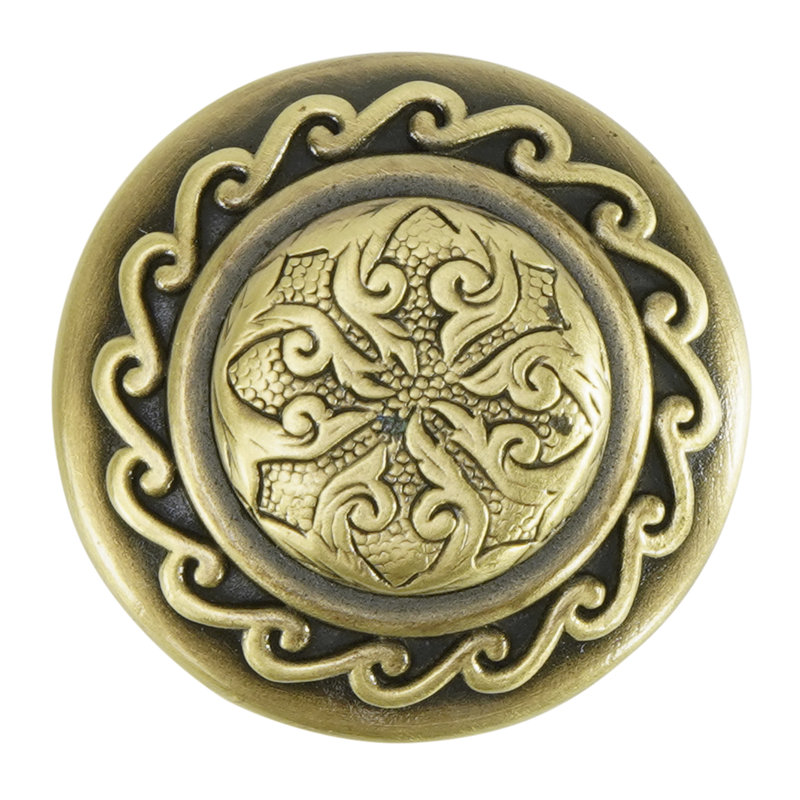 AMERICANA KNOB; BURNISH, Brass