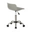 Chaise de bureau pivotante grise à dossier bas avec hauteur réglable pour enfants et petits espaces