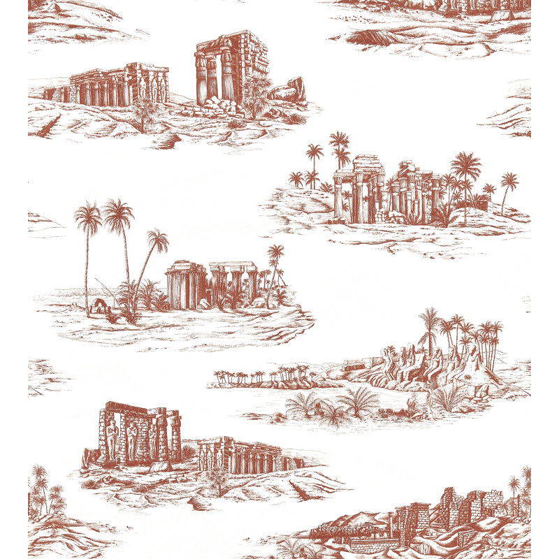 Tissu 100% coton Sahara Cairo, Argile rouge