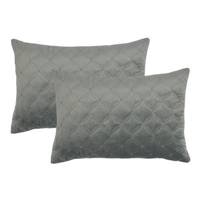 Boudoir Embroidered Velvet Reversible Throw Pillow