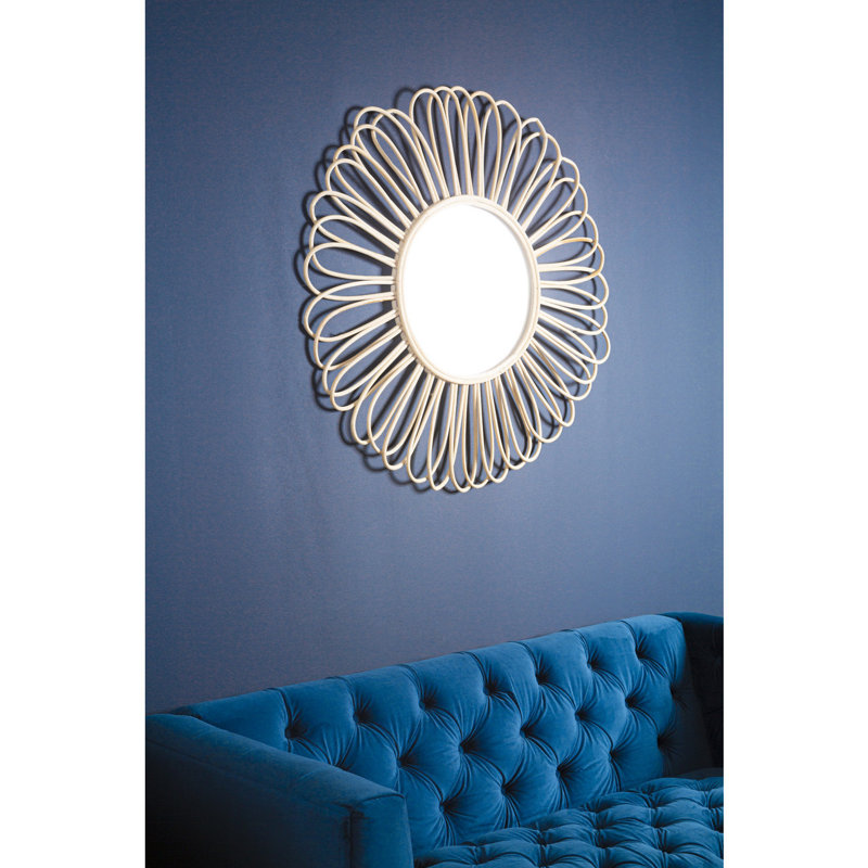 Eicher Solid Wood Flat Wall Mirror, Natural