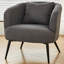 Fauteuil moderne en velours avec coussin-130138696