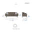 Canapé lave-vaisselle en microfibre 86,5 po Laveeda-50760809