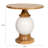 Round Mango Wood and Metal Pedestal Table