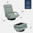  360-Degree Swivel Gaming Floor Chair W/ Armrest Handles, Foldable Adjustable Backrest - Sage Green-1950952707