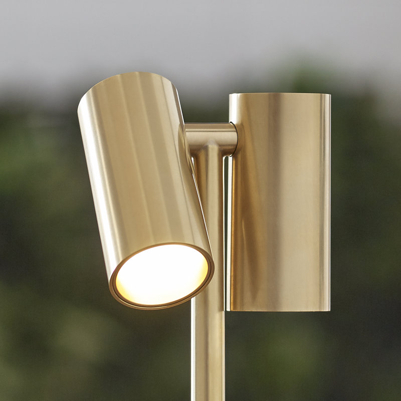 Doppia Accent Rechargeable Table Lamp, Natural Brass