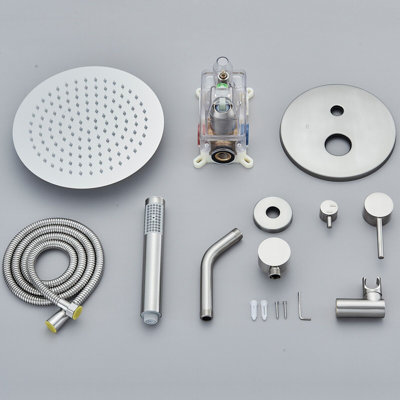Système de douche complet à pression équilibrée (température et volume) avec valve brute