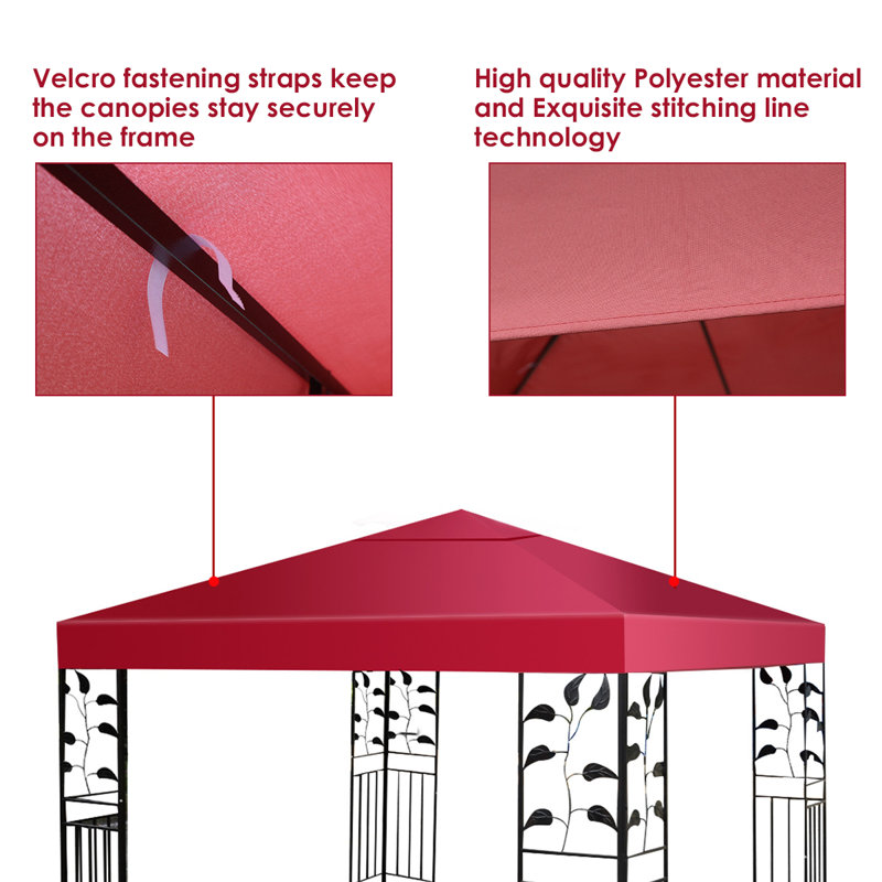 Briege 3 x 3m Fabric Canopy, Red