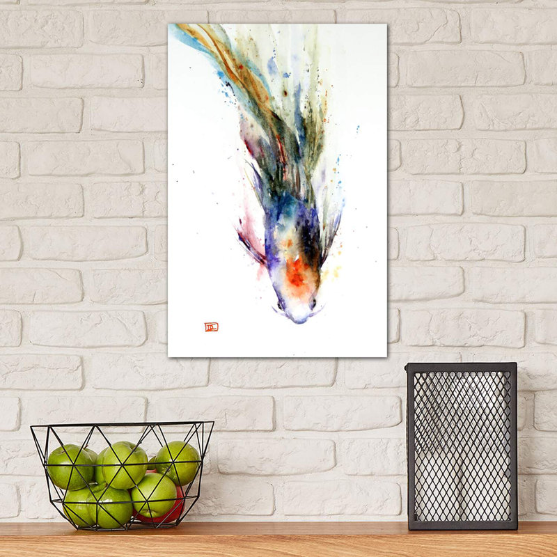 Fish In Motion by Dean Crouser - Wrapped Canvas Painting, 45.72cm H x 30.48cm W x 1.91cm D
