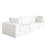 Lipi 3Pc Modular Sofa Set, Mist White, 120 Inch Solid Wood Frame
