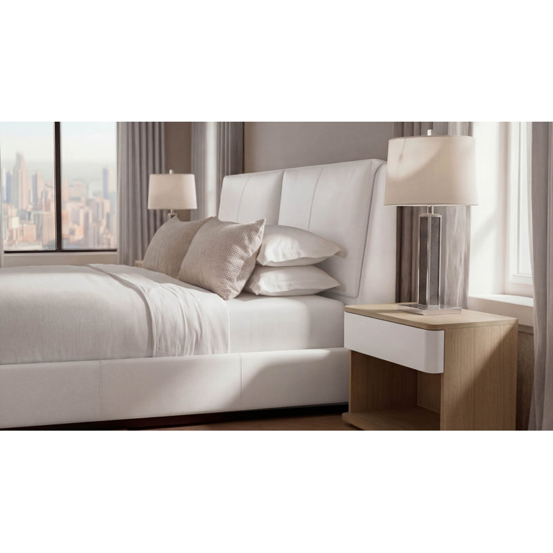 Vienna Upholstered Bed, White, King