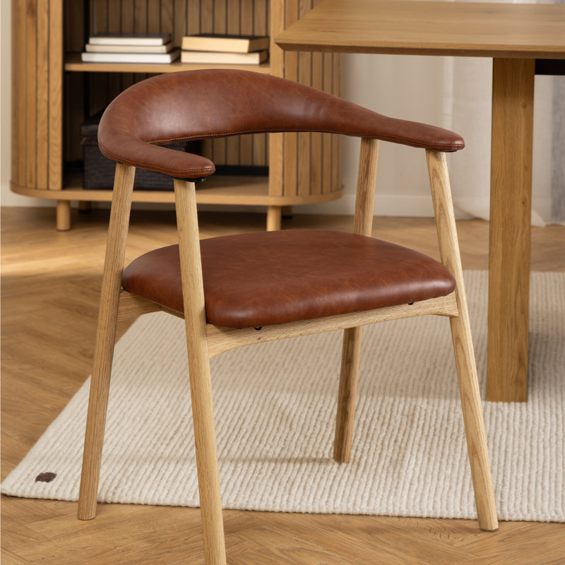 75.5cm H Upholstered Armchair in Brown