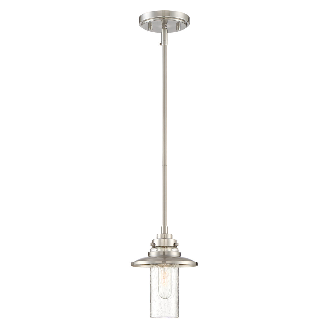 Quinault 1 - Light Satin Platinum Single Pendant Breakwater Bay