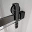 Porte de douche coulissante simple sans cadre l 59 po x H 75 po, quincaillerie noir mat de style grange, verre trempé transparent de 5/16 po (8 mm) avec revêtement facile à nettoyer, ouverture réversible gauche / droite, ouverture de 25 po